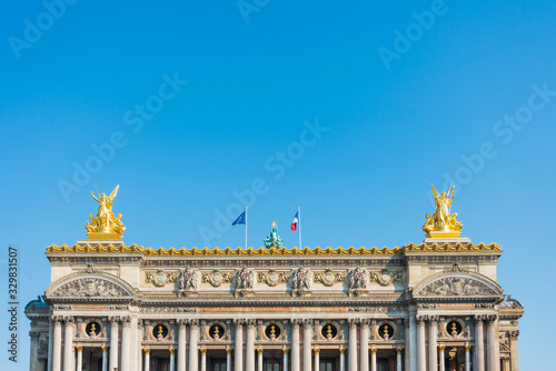 PARIS, FRANCE - APRIL 7, 2019: The Palais Garnier, which was built from 1861 to 1875 for the Paris Opera