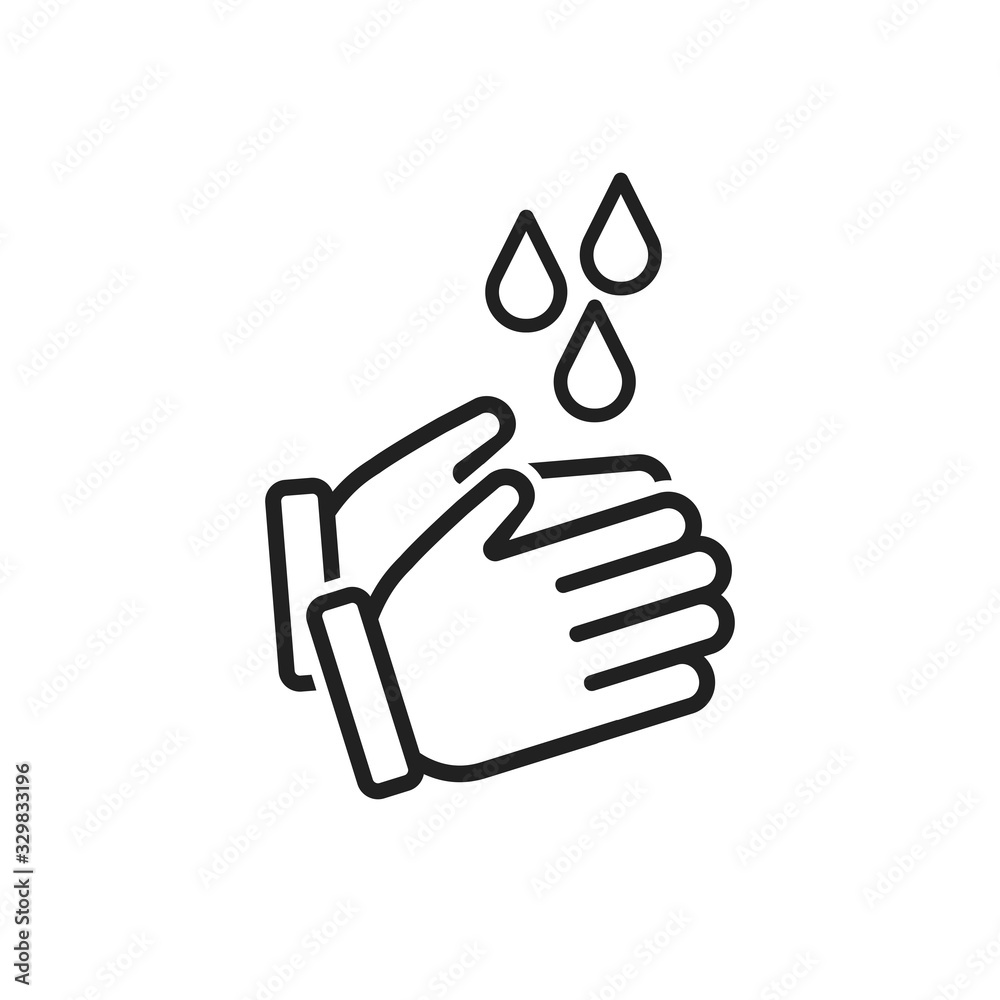 Obraz premium Wash your hands vector icon
