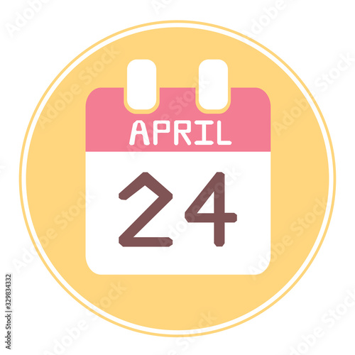 April 24, Calendar Icon design.