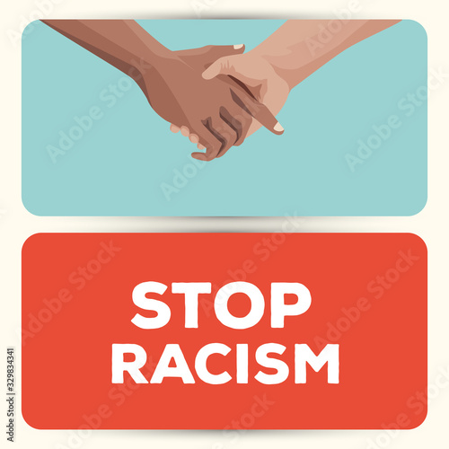 interracial handshake stop racism campaign