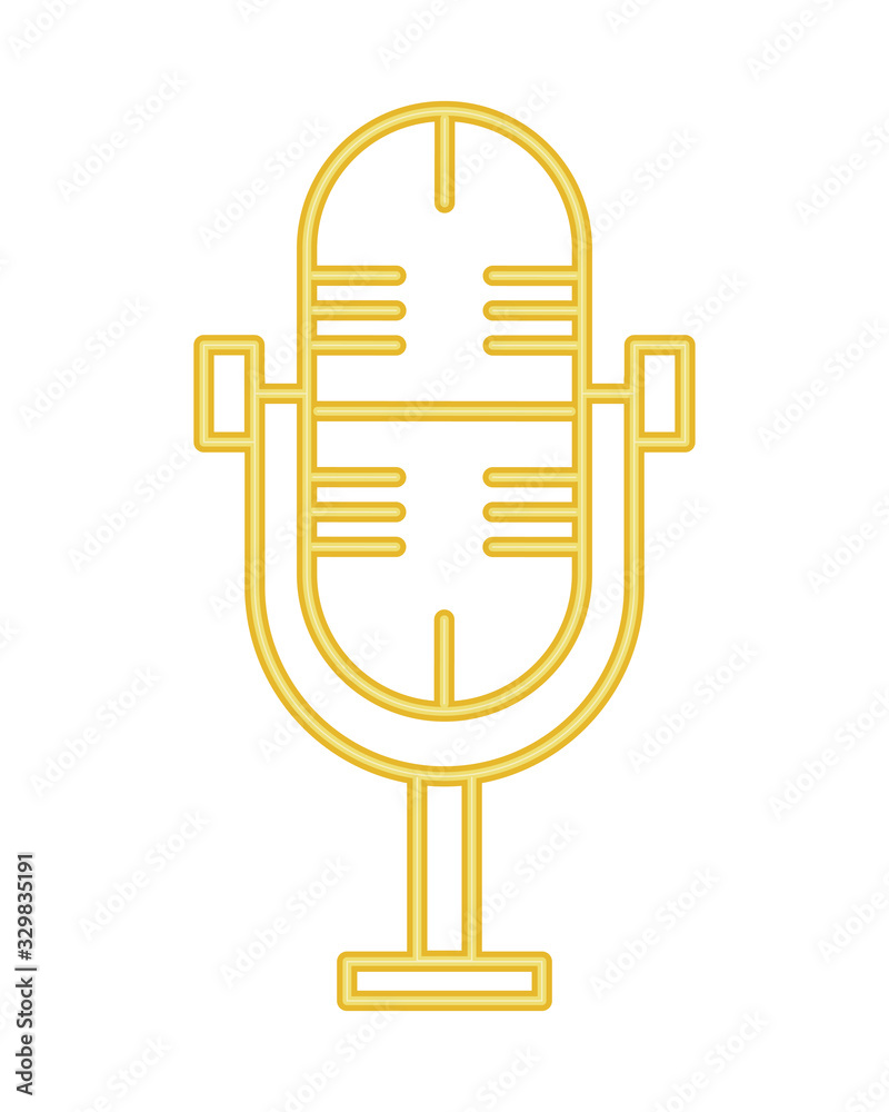 Microphone radio device isolated icon