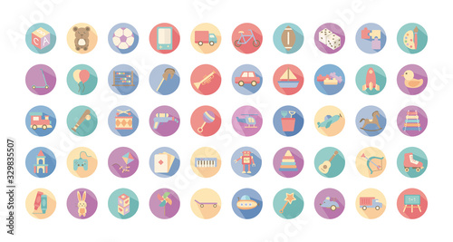 bundle of toys set icons