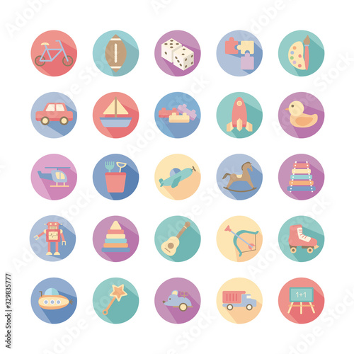 bundle of toys set icons