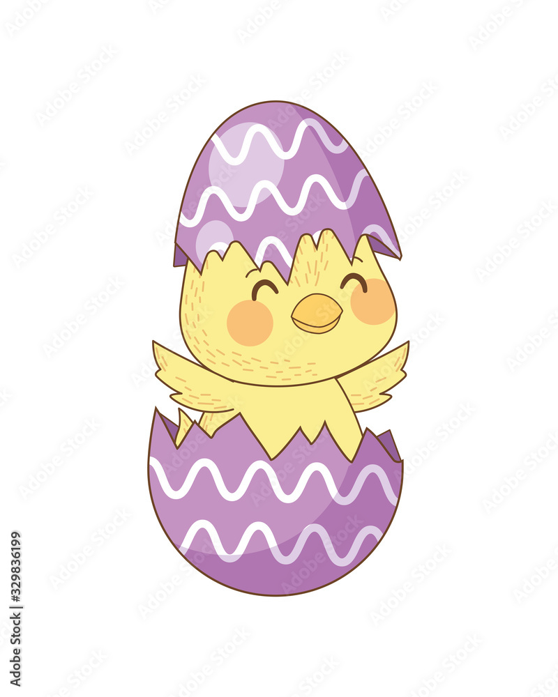 cute little chick in egg shell painted easter character cute little chick in egg shell painted easter character