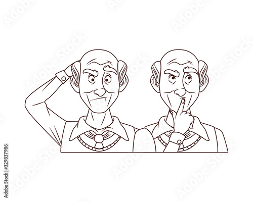 couple of old grandfathers characters