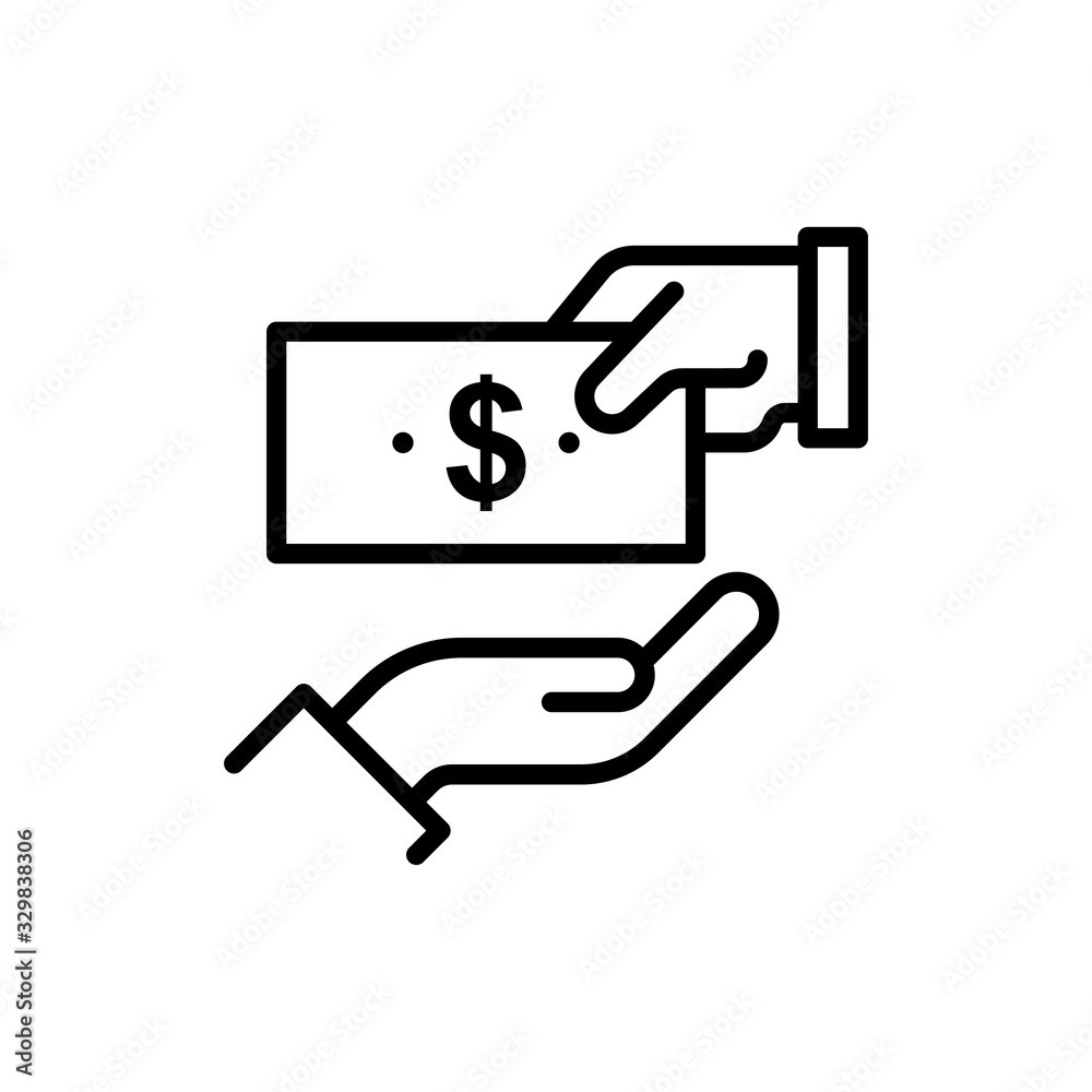 Cash Flow vector Icon Line Style Illustration Cash Flow vector Icon Line Style Illustration