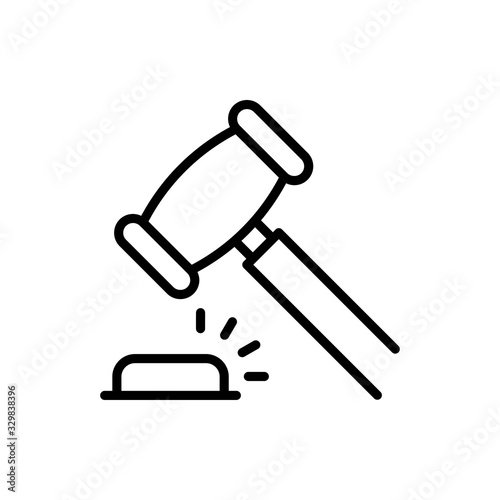 Justice hummer  vector  Icon Line Style Illustration 