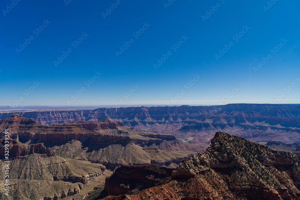 Overview at the north rim of Grand Canyon