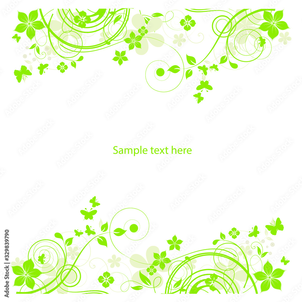 background with green leaves and flowers background with green leaves and flowers