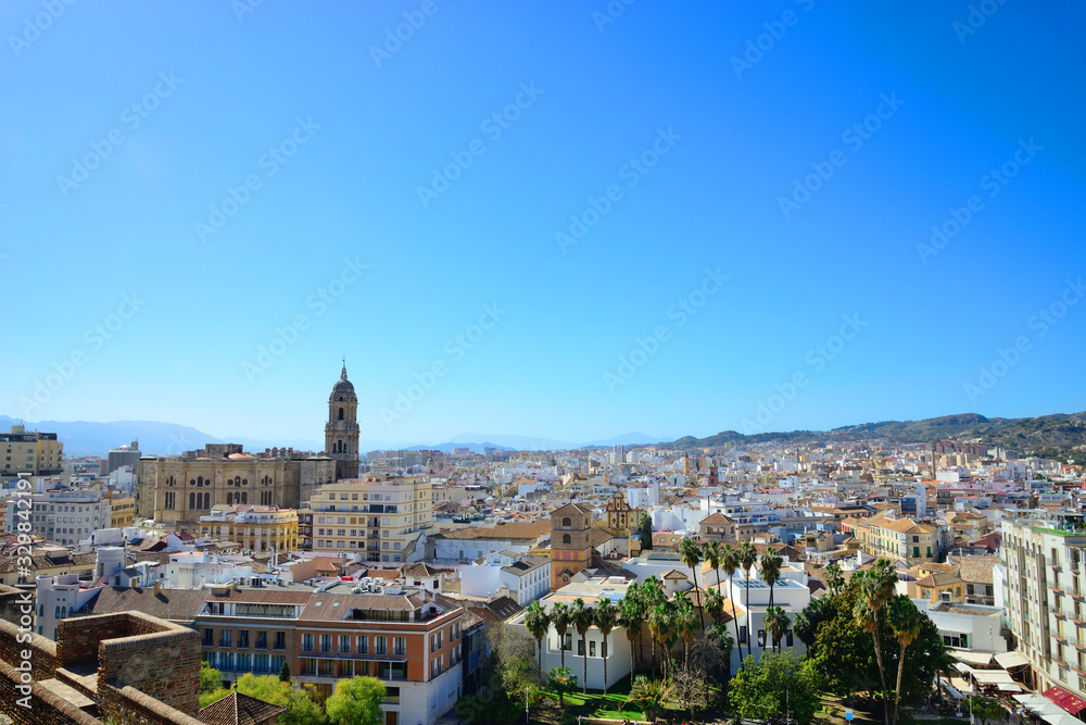 Malaga, Spain - March 4, 2020: Cathedral of the Incarnation of Malaga.