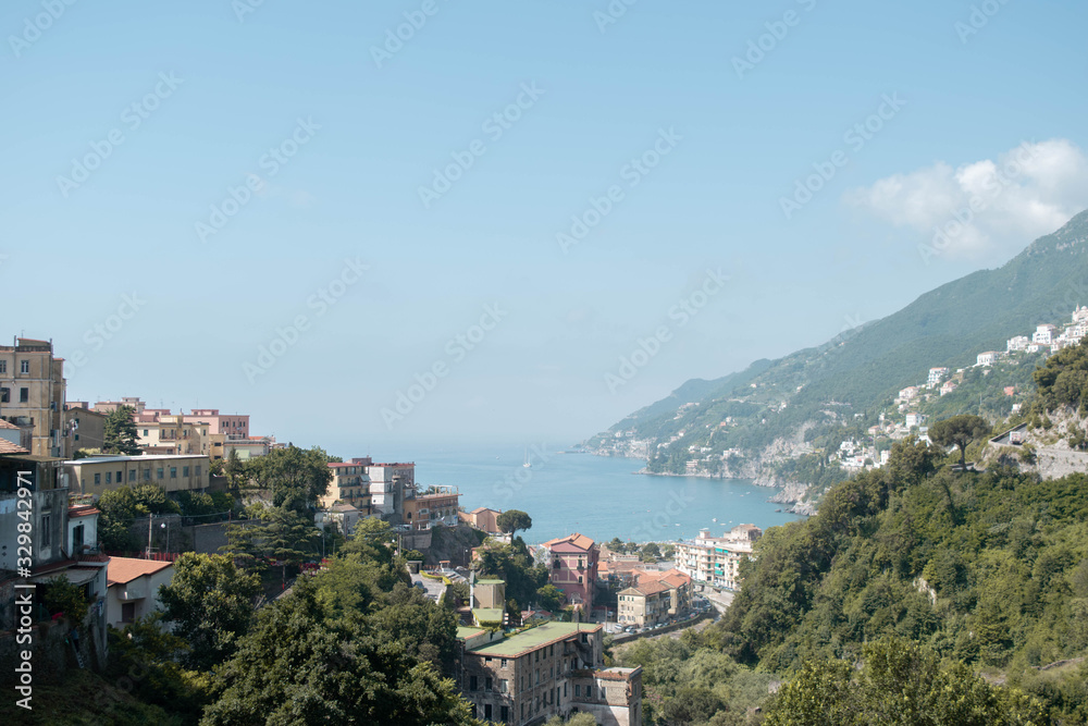 Aerial view from Amalfi coast