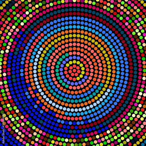 Abstract mosaic background with round shapes