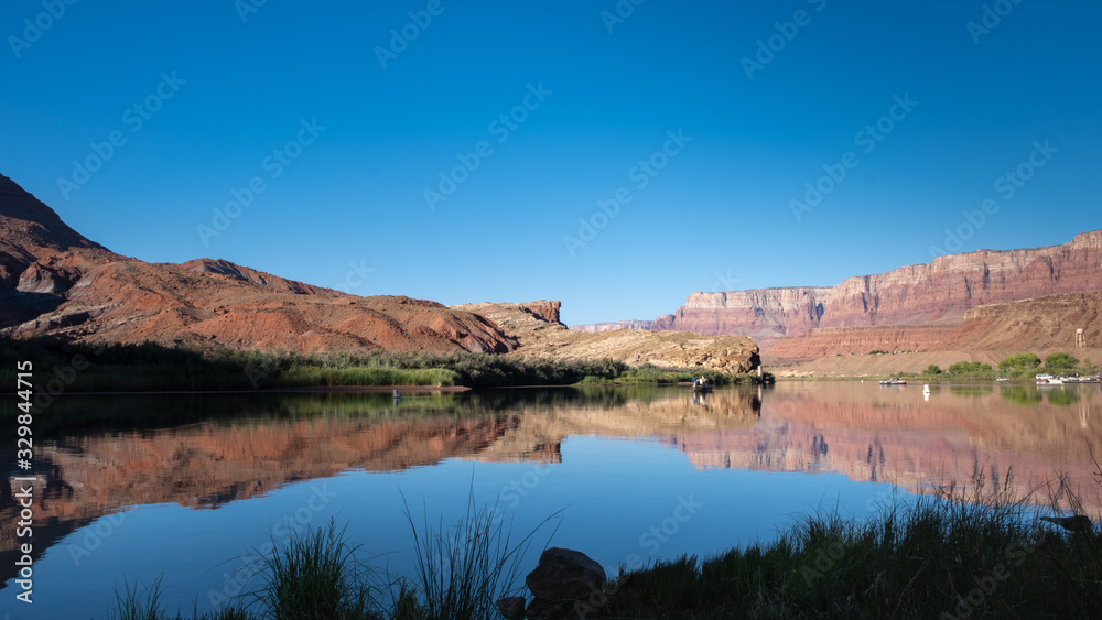 reflection in the colorado river, beautiful view