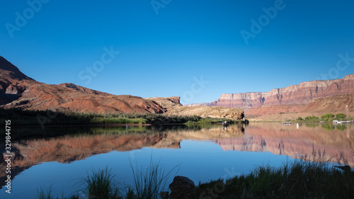 reflection in the colorado river, beautiful view