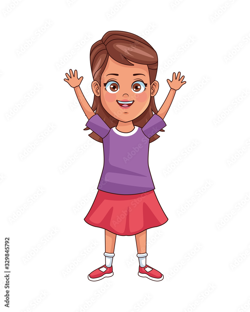 happy little girl avatar character happy little girl avatar character