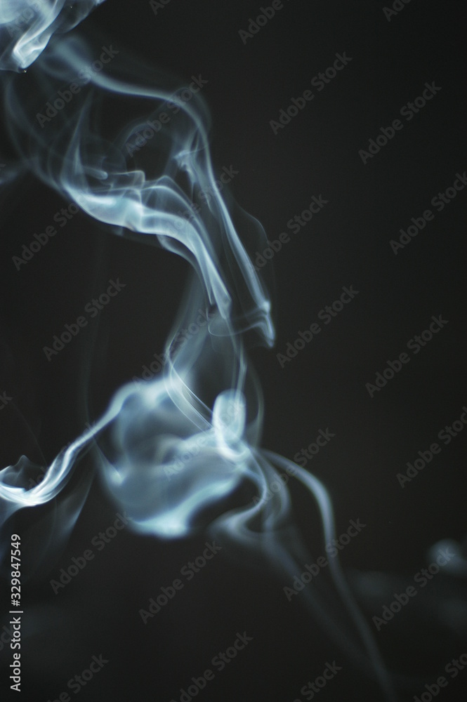 Floating Smoke in Black background