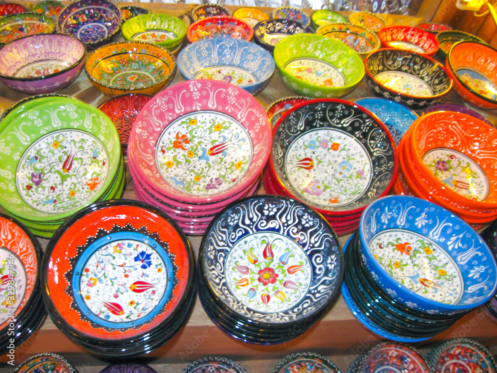 Turkish street market bowls in Ankara 