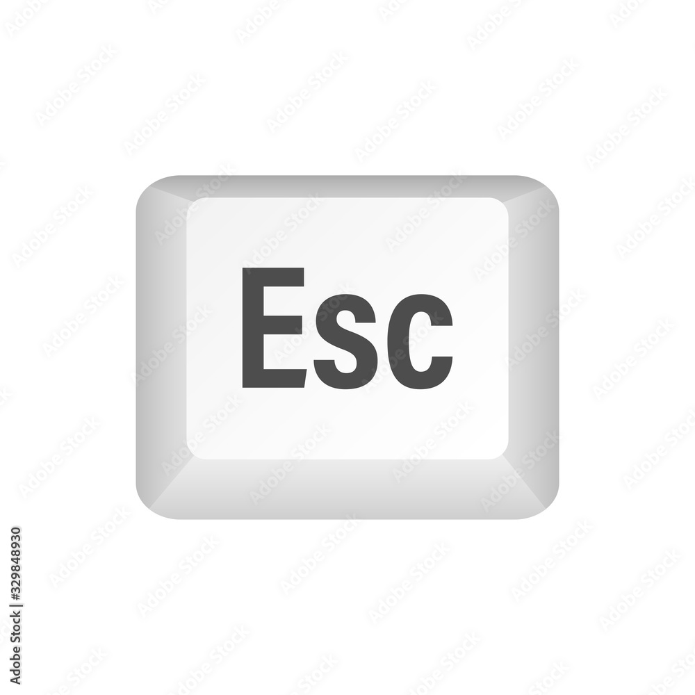 Где находится кнопка esc Esc computer keyboard buttons. Desktop interface. Web icon. Vector stock illustr