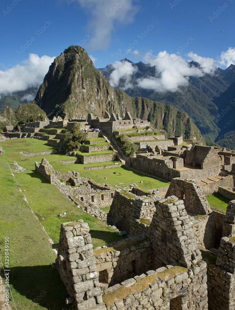 Machu Picchu. Urubamba River valley. Ancient Inca temple. Andes. Peru
