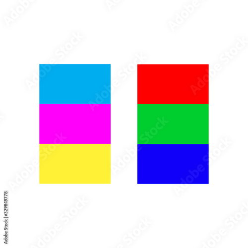 Free Download CMYK vs RGB color model concept illustration. - GFXLoad