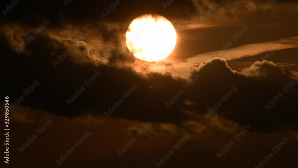 Evening sun between the clouds over Berlin and Brandenburg on March 11, 2020, Germany Evening sun between the clouds over Berlin and Brandenburg on March 11, 2020, Germany
