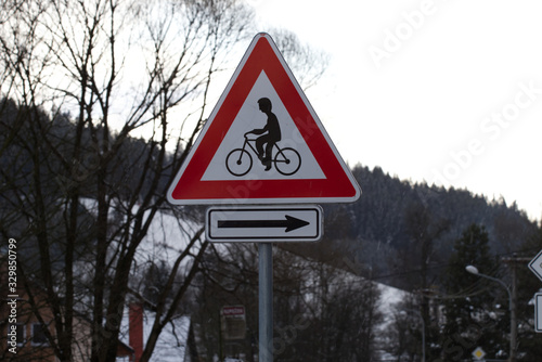 Traffic sign Cyclists