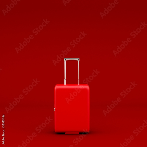 copy space of luggage on backgroung,3d illustration,3d rendering