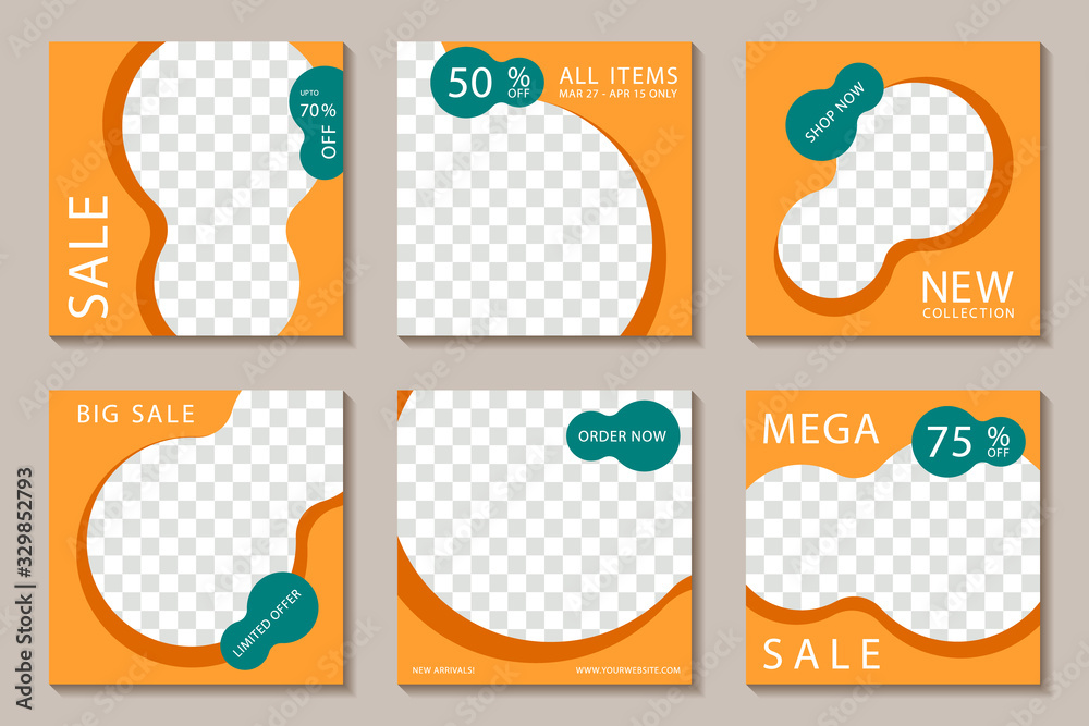 Fototapeta premium Sale social media banner post templates, creative editable frames.