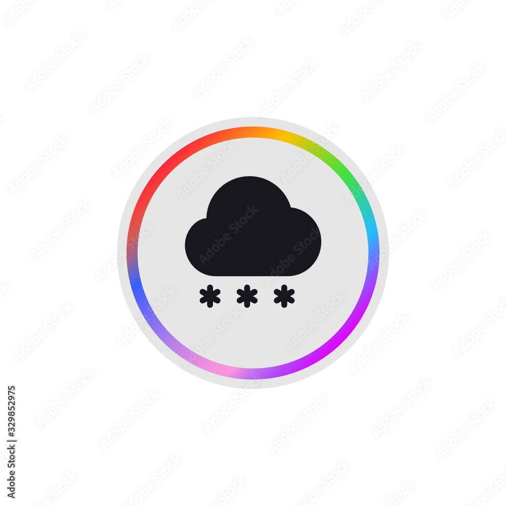 Snow - Modern App Button Snow - Modern App Button