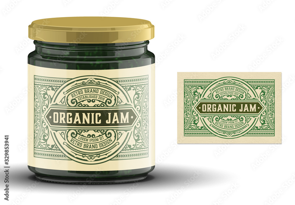 Vintage-Style Jam Label Layout Stock Template | Adobe Stock