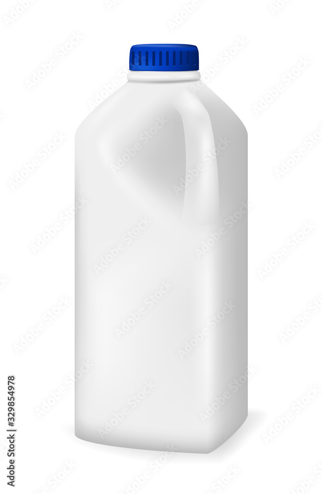 Bottle for milk, juice or something else, on white background Bottle for milk, juice or something else, on white background