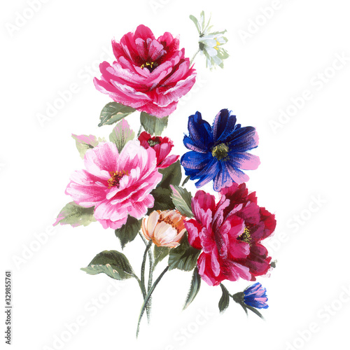 Set of card with flower rose, leaves. Wedding ornament concept. Floral poster, invite. Decorative greeting card or invitation design background