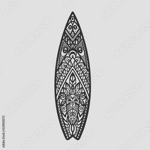 Surf board ornament graphic surfing hawaii board