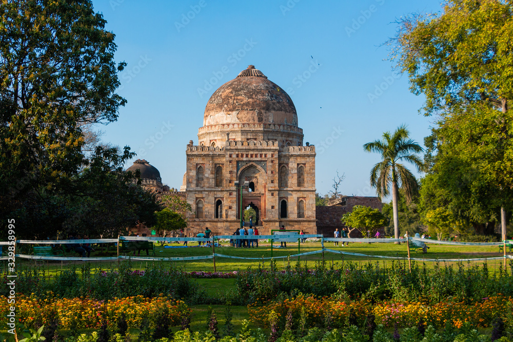 Fototapeta premium Panoramic view of Shisha Gumbad, Lodhi Garden, New Delhi, India