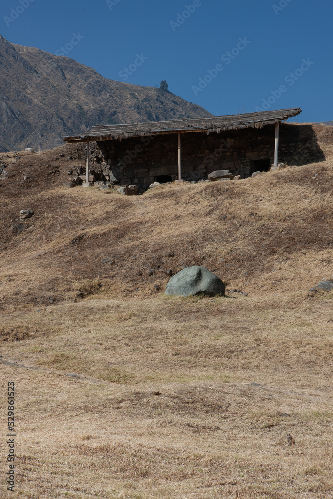 Chavin archeological site.Andes Peru. 