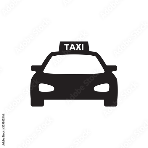 taxi icon in trendy flat design 