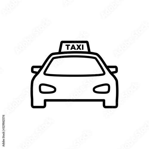 taxi icon in trendy flat design 