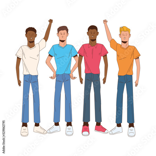interracial men avatars characters icons