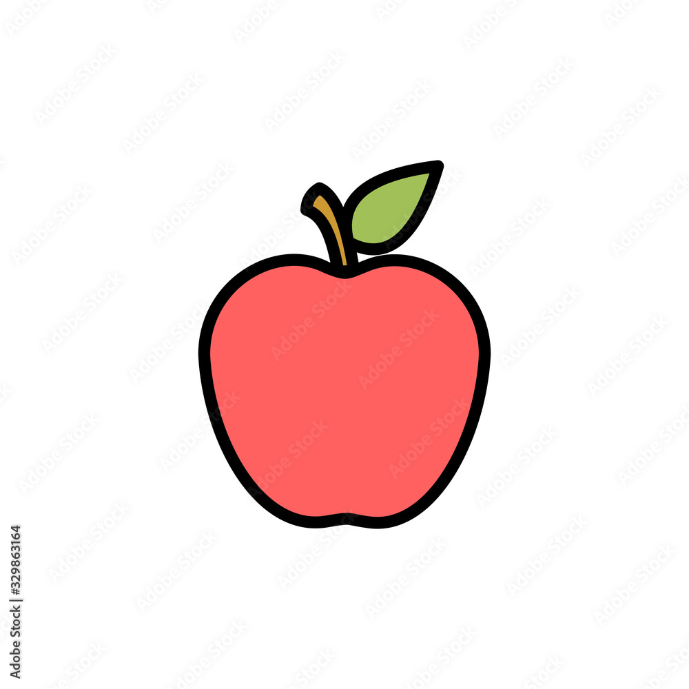 Apple icon isolated on white background. Apple vector icon Apple icon isolated on white background. Apple vector icon