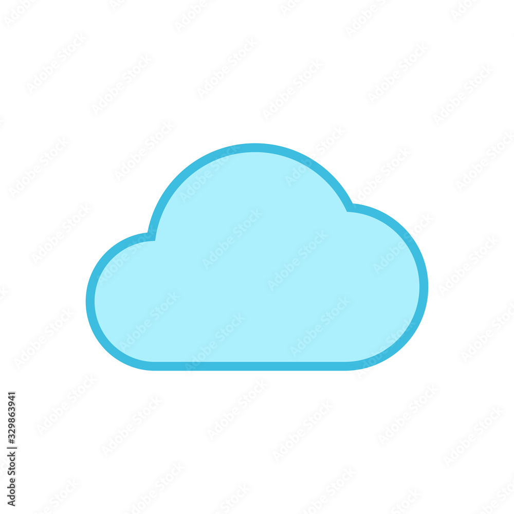 Cloud icon vector isolated on white background. cloud computing icon Cloud icon vector isolated on white background. cloud computing icon