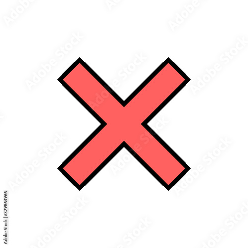 Close icon isolated on white background. Delete icon. remove, cancel, exit symbol