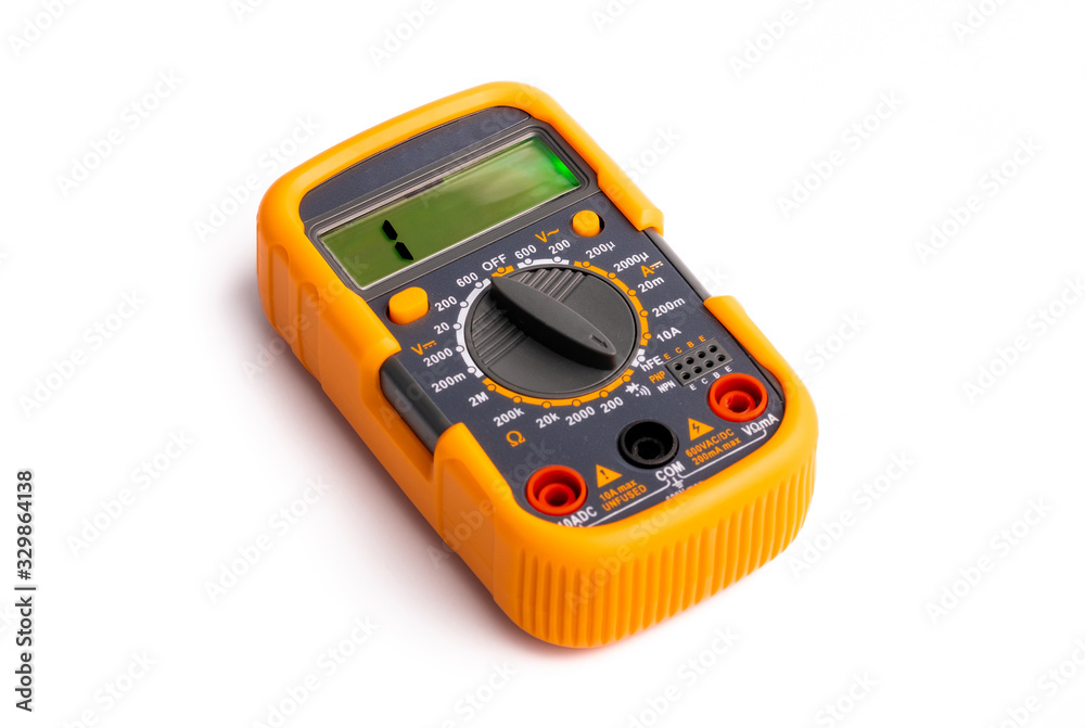 Fototapeta premium digital multimeter isolated on white background