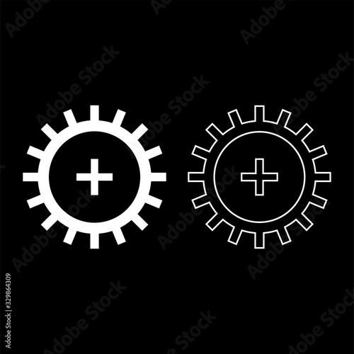 Very good light fastness Designation on the wallpaper symbol icon outline set white color vector illustration flat style image photo