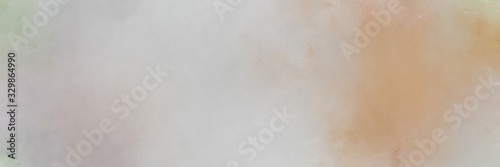 vintage abstract painted background with silver, tan and dark khaki colors and space for text or image. can be used as horizontal background graphic