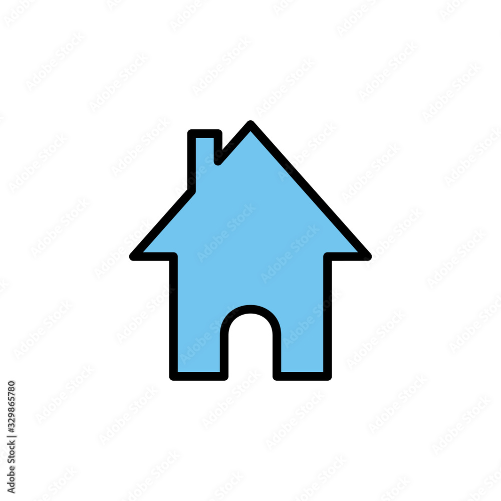 Home icon isolated on white background. House vector icon. Address Home icon isolated on white background. House vector icon. Address