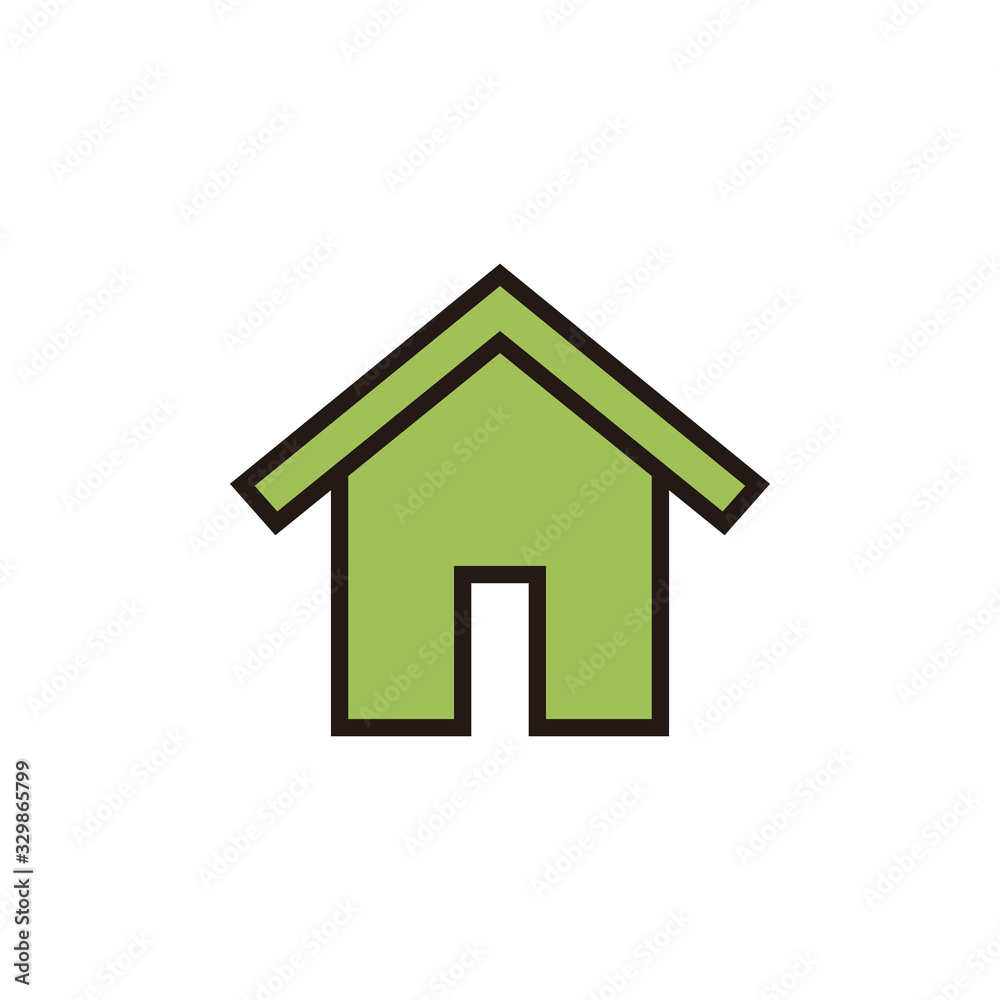 Home icon isolated on white background. House vector icon. Address Home icon isolated on white background. House vector icon. Address