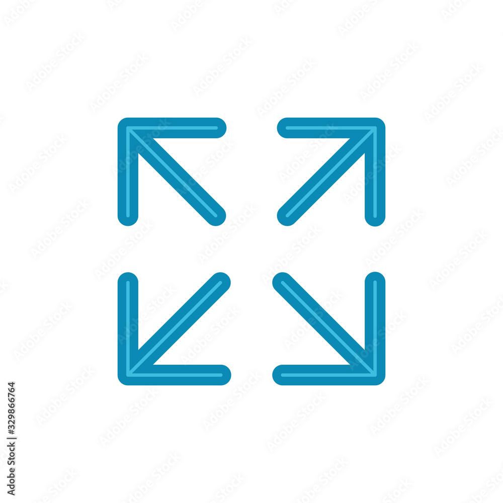 Fullscreen Icon isolated on white background. Expand to full screen icon for apps and websites. Fullscreen sign icon. Arrows symbol Fullscreen Icon isolated on white background. Expand to full screen icon for apps and websites. Fullscreen sign icon. Arrows symbol