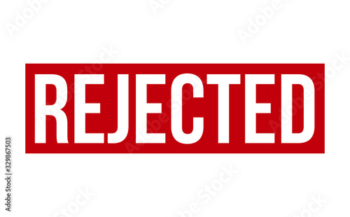 Rejected Rubber Stamp. Red Rejected Rubber Grunge Stamp Seal Vector Illustration - Vector