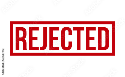 Rejected Rubber Stamp. Red Rejected Rubber Grunge Stamp Seal Vector Illustration - Vector