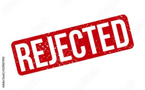 Rejected Rubber Stamp. Red Rejected Rubber Grunge Stamp Seal Vector Illustration - Vector